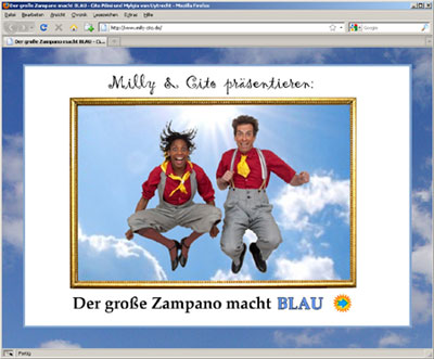 zur Homepage: Der groe Zampano macht BLAU